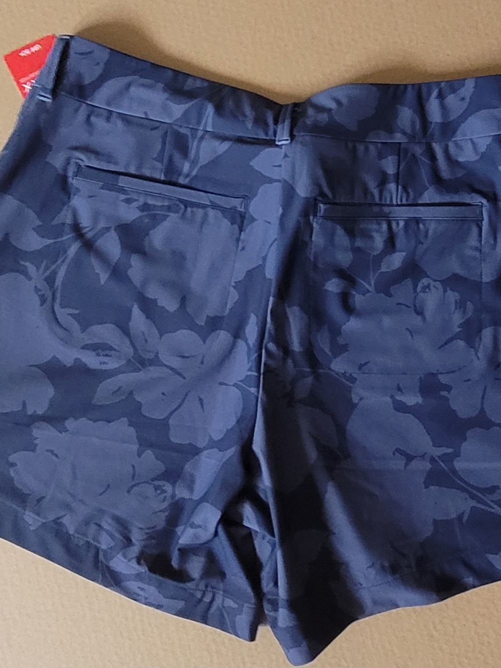 SPANX Navy Floral Print Women's Shorts - Picture 2 of 3
